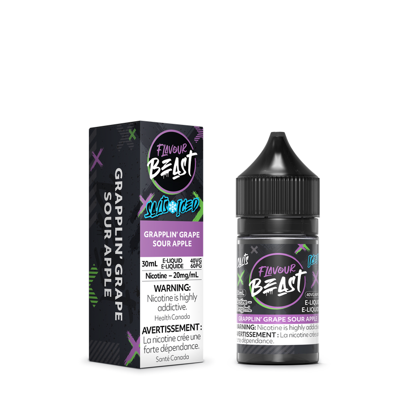 Flavour Beast E-Liquid- Grapplin' Grape Sour Apple Iced