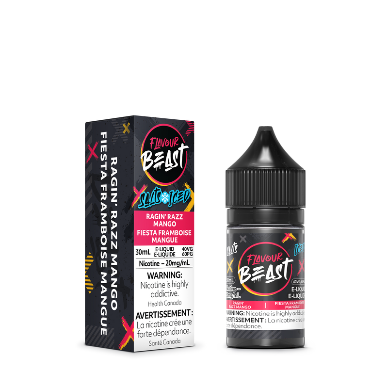 Flavour Beast E-Liquid- Ragin' Razz Mango Iced Nic Salt