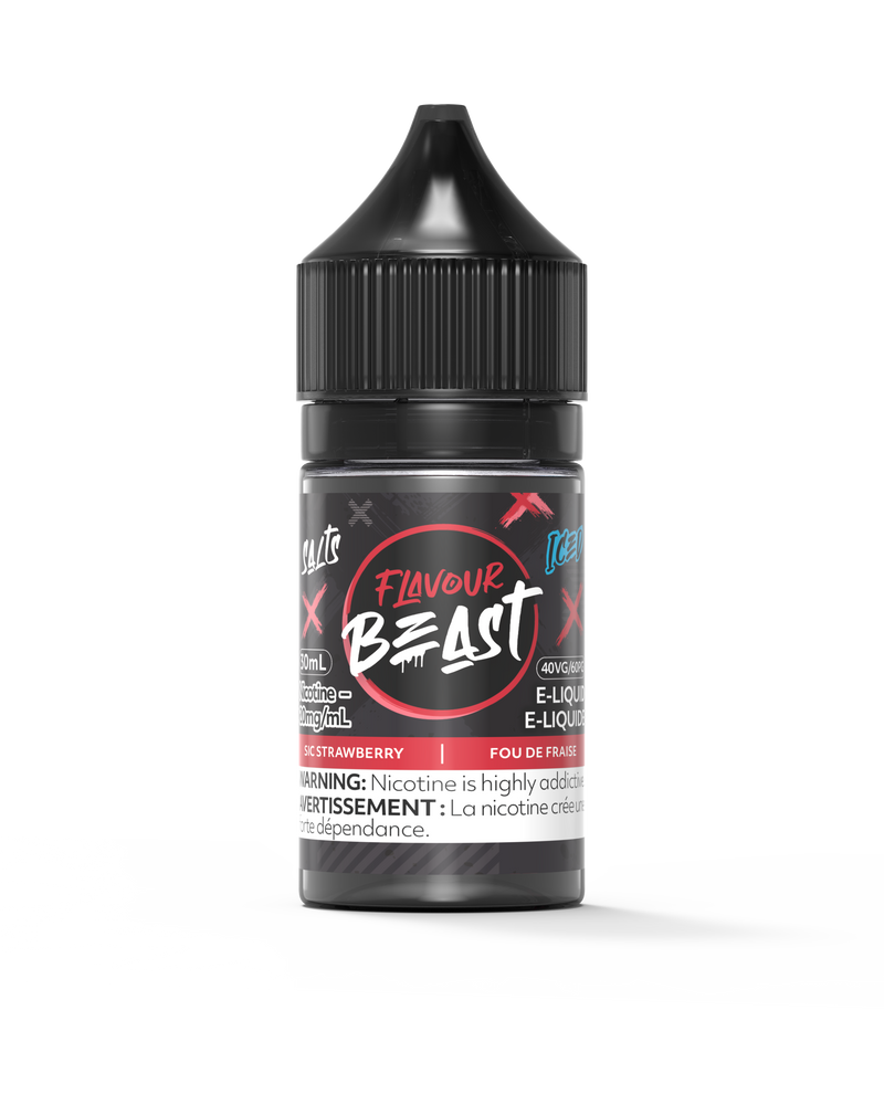 Flavour Beast E-Liquid- Sic Strawberry Iced Nic Salt