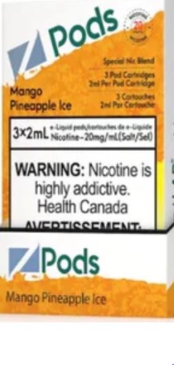 Mango Pineapple Ice - Z Pod 20mg Special Nic Blend (S Compatible)