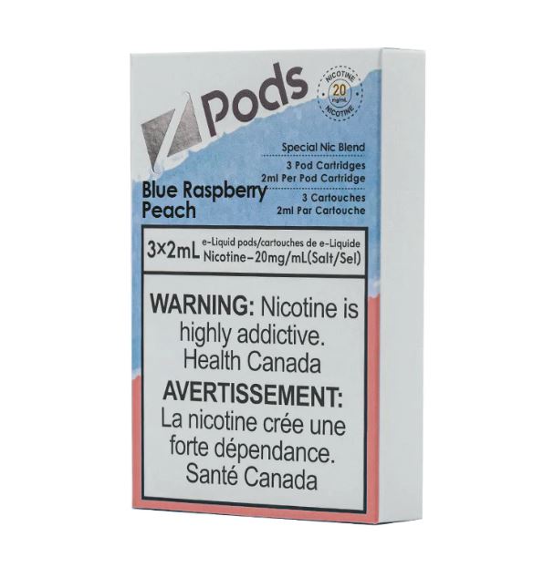 Blue Raspberry Peach - Z Pod 20mg Special Nic Blend (S Compatible)
