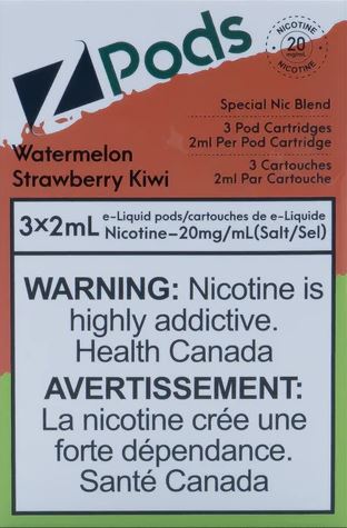 Watermelon Strawberry Kiwi - Z Pod 20mg Special Nic Blend (S Compatible)