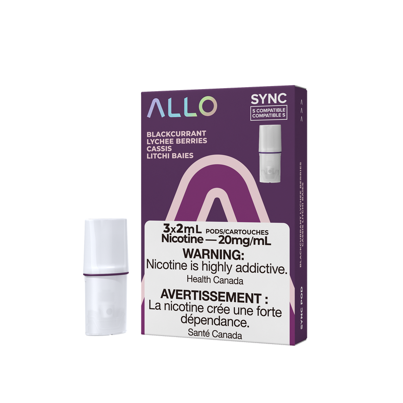 Allo SYNC Blackcurrant Lychee Berries Pods 20mg (Provincial Excise Product)