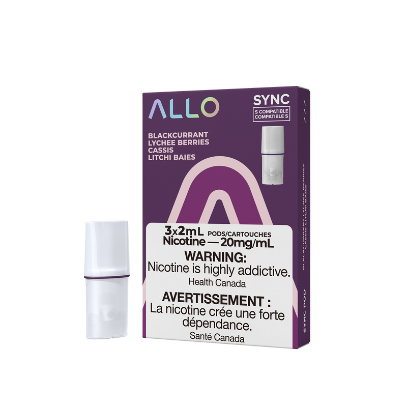 Allo SYNC Blackcurrant Lychee Berries Pods 20mg (Excise Tax Product)