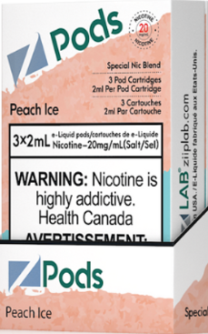 Peach Ice- Z Pod 20mg Special Nic Blend (S Compatible)